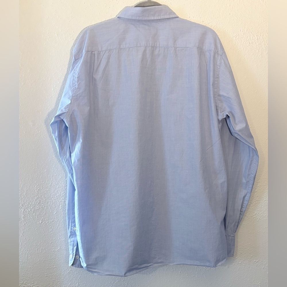 J. Crew Shirt Mens XL Tailored Fit Button Up Long Sleeve Cotton Blue - Large - Picture 2 of 4